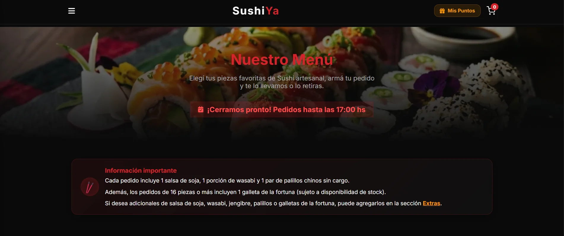 SushiYa: Sistema de Gestión para Negocios de Comida con Pedidos Web